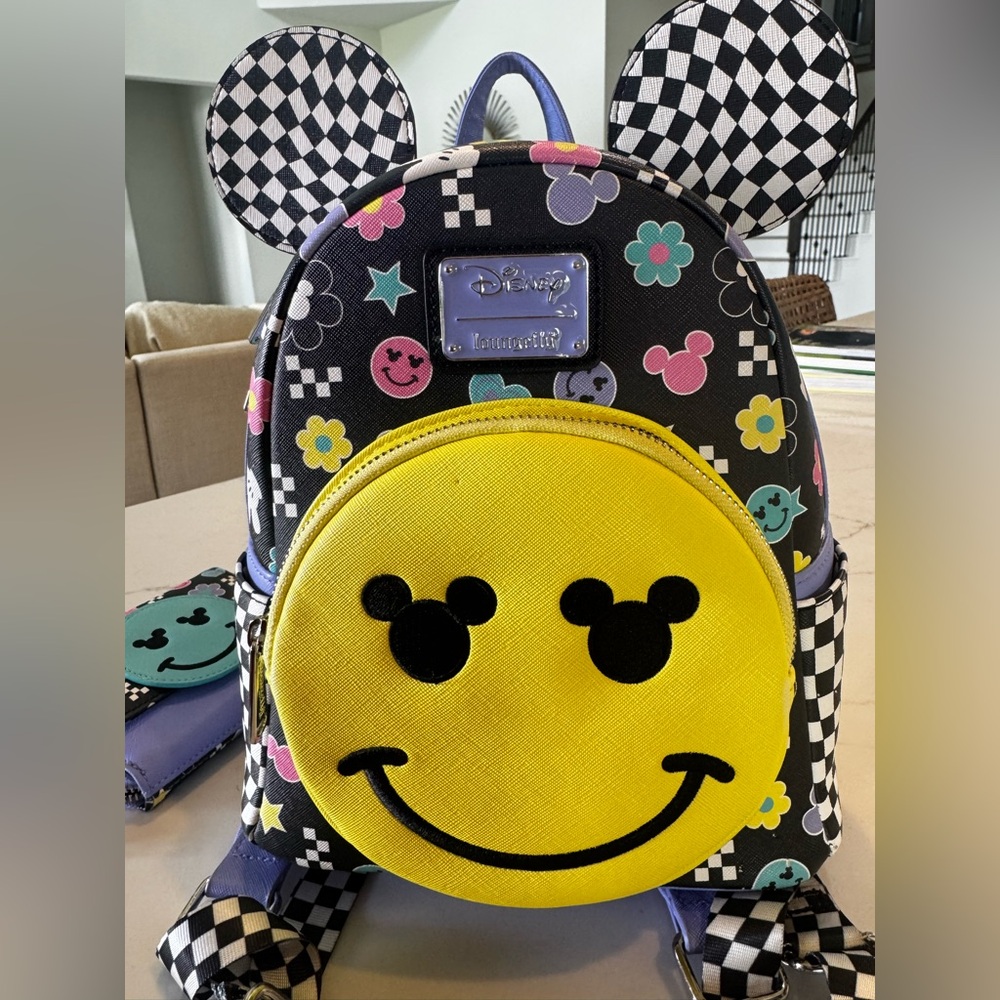 Disney Loungefly Y2K Mickey backpack purse and wallet set